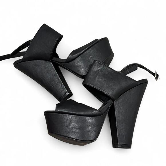 Steve Madden Vintage Black Chunky Platform Bratz Vibes Heels Size 7 - Picture 2 of 7